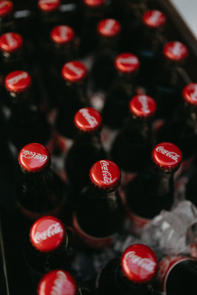 detail shot of drinks at the reception