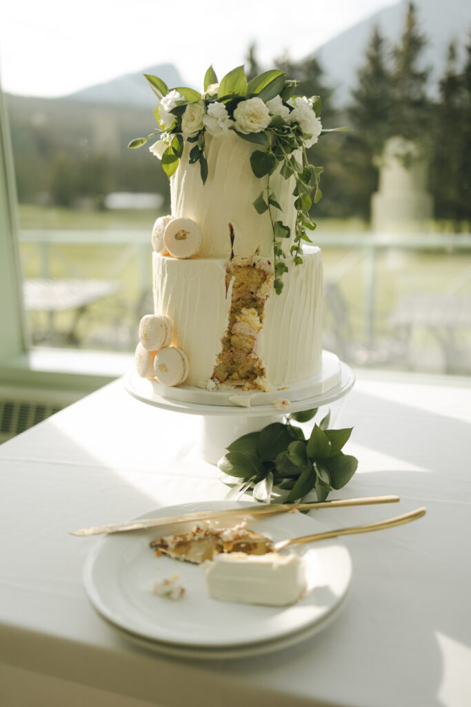 the cake after it was cut